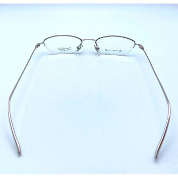 Calvin Klein Eyeglasses Glass Frames Metal Silver Italy 135 441 596 MSRP $199 - Picture 4 of 7